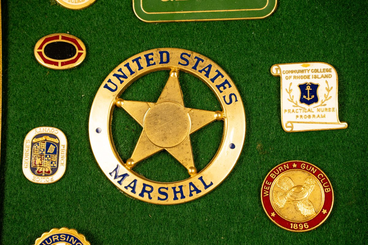 United States Marshal star polished to a mirror finish
